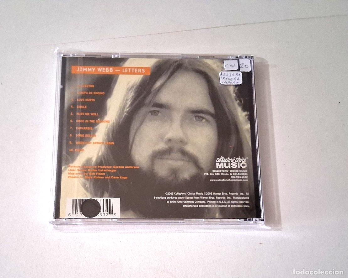 CDs de m&uacute;sica: JIMMY WEBB &rdquo;LETTERS&rdquo; CD 10 TRACKS COMO NUEVO - Foto 2