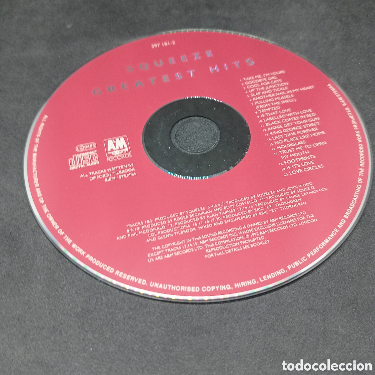 CDs de m&uacute;sica: SQUEEZE - GREATEST HITS - CD - 1992 - DISCO VERIFICADO - Foto 6
