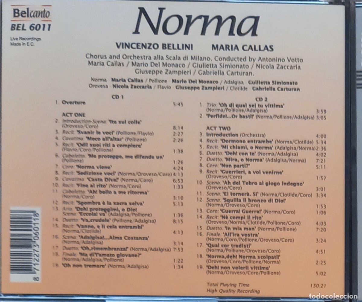CDs de m&uacute;sica: &Oacute;pera completa: Norma. Mar&iacute;a Callas. - Foto 2
