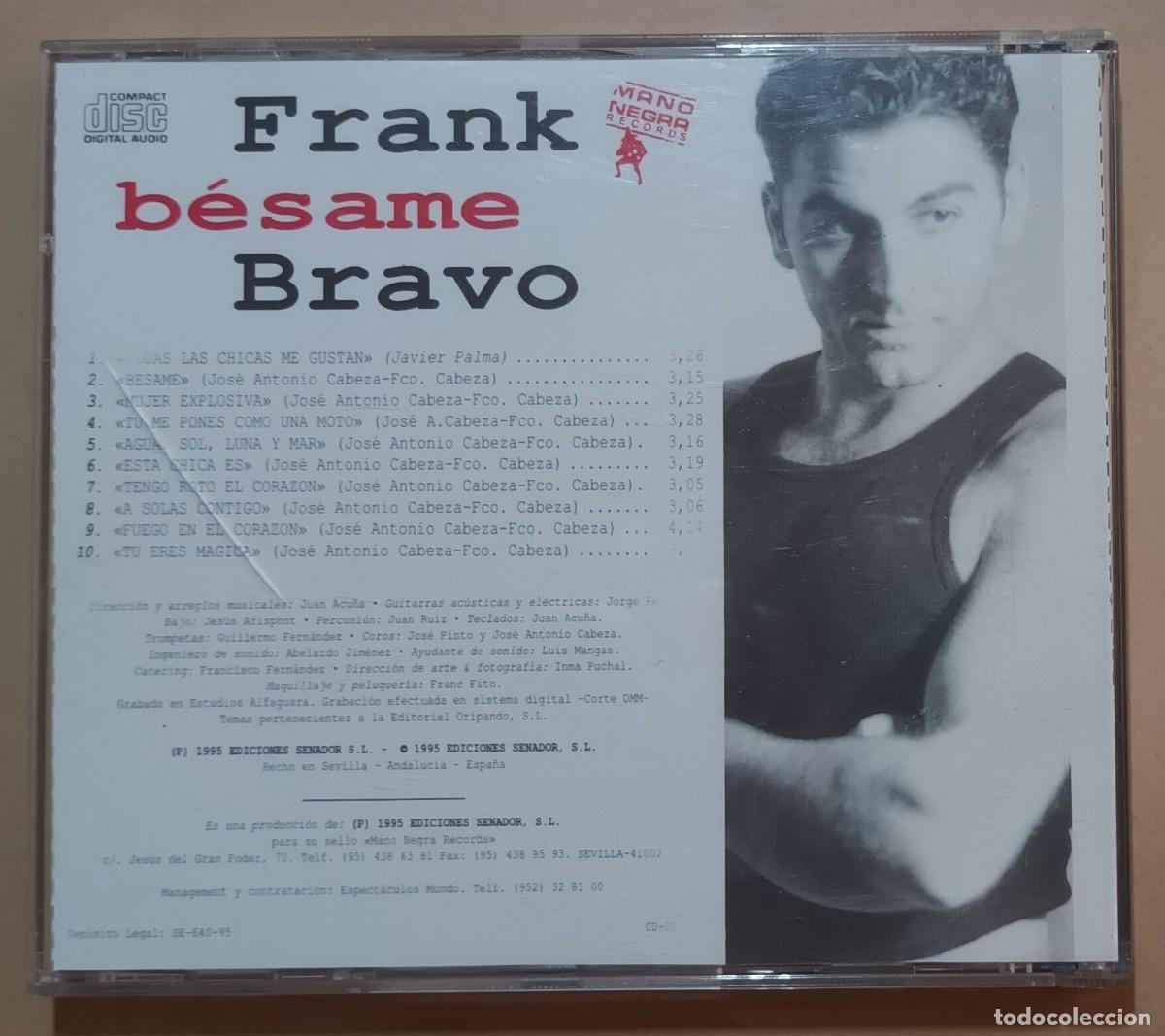 CDs de m&uacute;sica: CD - FRANK BRAVO - B&Eacute;SAME - 1995 - Foto 2