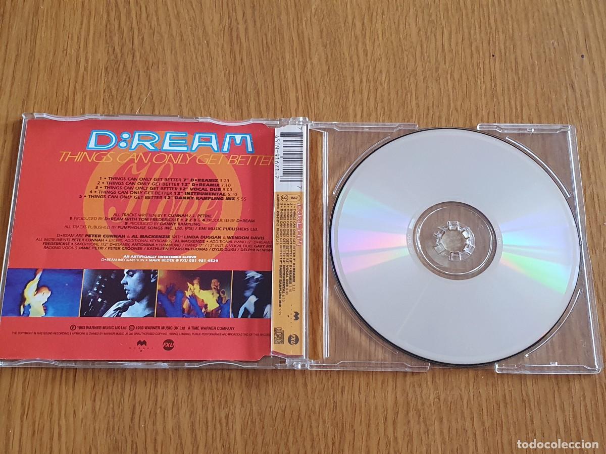 CDs de m&uacute;sica: CD maxi single - D:Ream&nbsp;&ndash;&nbsp;Things Can Only Get Better - 1993 - Foto 2