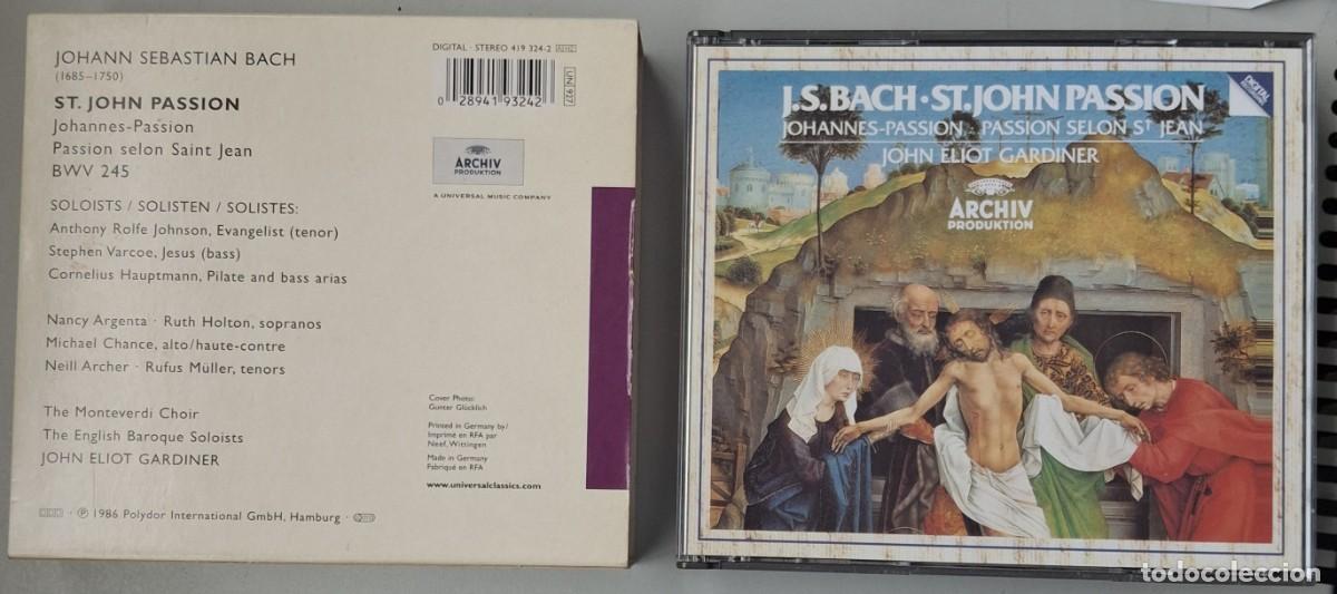 CDs de m&uacute;sica: BACH - ST. JOHN PASSION - JOHN ELIOT GARDINER - CD - Foto 3