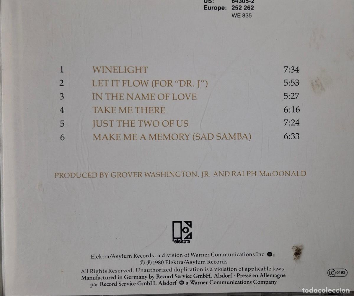 CDs de m&uacute;sica: GROVER WASHINGTON, JR. - WINELIGHT - CD - Foto 2