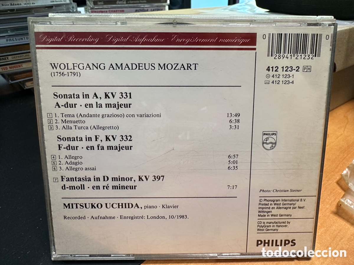 CDs de m&uacute;sica: Mozart - Mitsuko Uchida - 2 Sonatas (CD) - Foto 2
