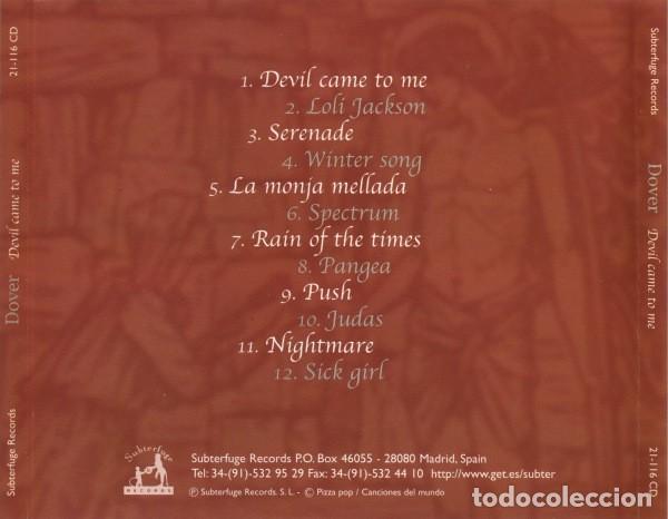 CDs de m&uacute;sica: DOVER DEVIL CAME TO ME CD - Foto 2