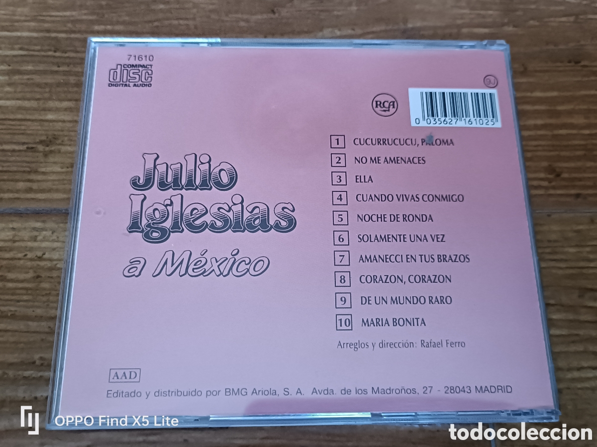 CDs de m&uacute;sica: CD Julio Iglesias en M&eacute;xico - Foto 2