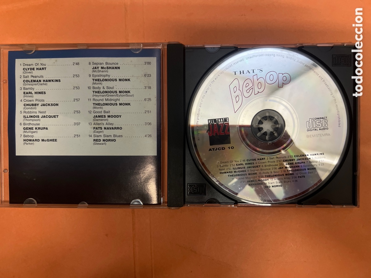 CDs de m&uacute;sica: T1/D3/203. CD - Various &ndash; Thats Bebop 2 - Foto 3