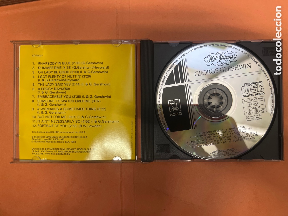 CDs de m&uacute;sica: T1/D3/204. 101 Strings - George Gershwin CD - Foto 3