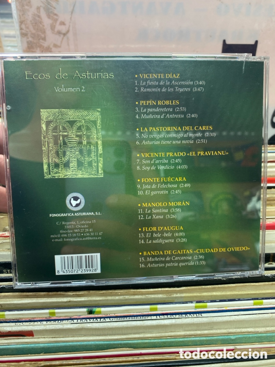 CDs de m&uacute;sica: CD ECOS DE ASTURIAS. VOLUMEN 2 - Foto 2