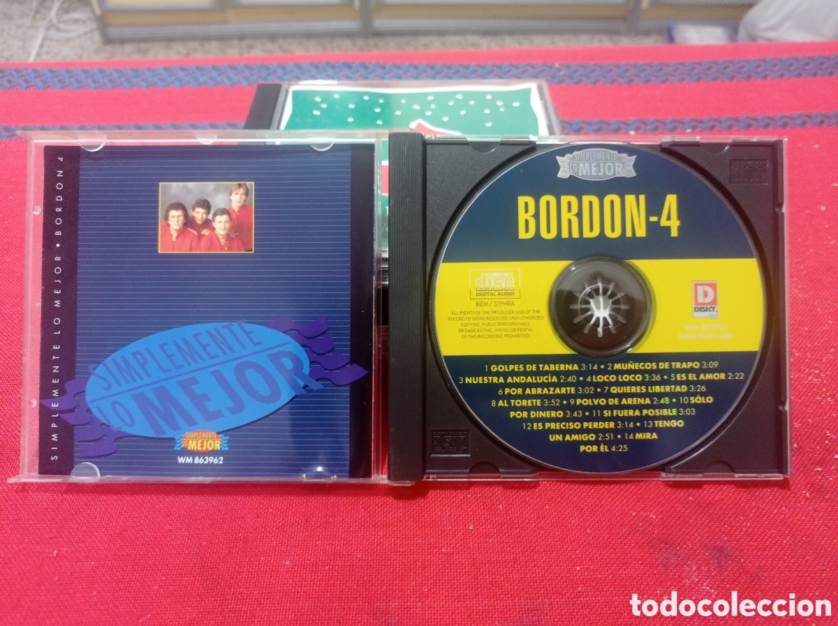 CDs de m&uacute;sica: BORDON 4, SIMPLEMENTE LOS MEJOR, CD, BUEN ESTADO - Foto 2