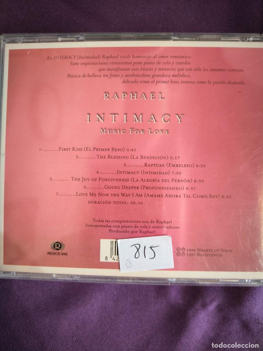 CDs de m&uacute;sica: RAPHAEL INTIMACY CD... - Foto 2