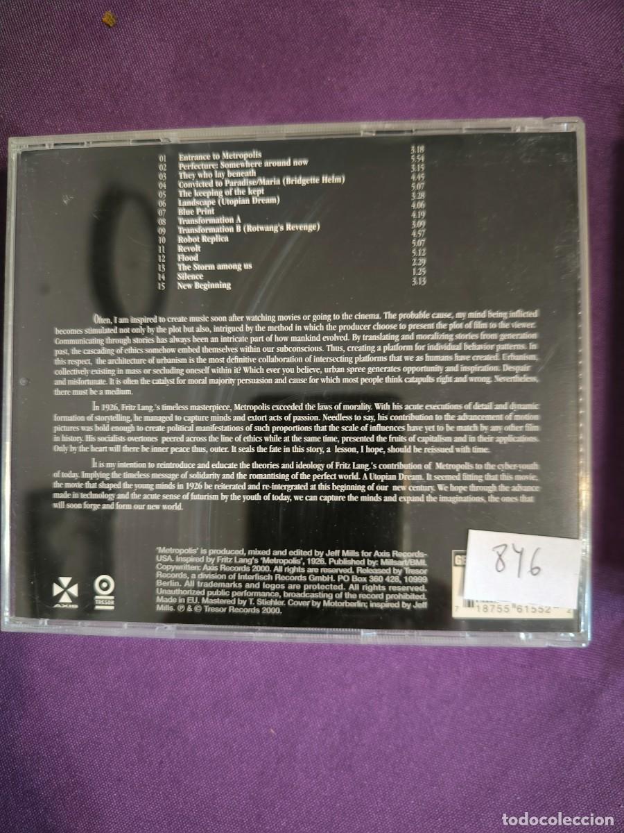 CDs de m&uacute;sica: METROPOLIS JEFF MILLS - Foto 2