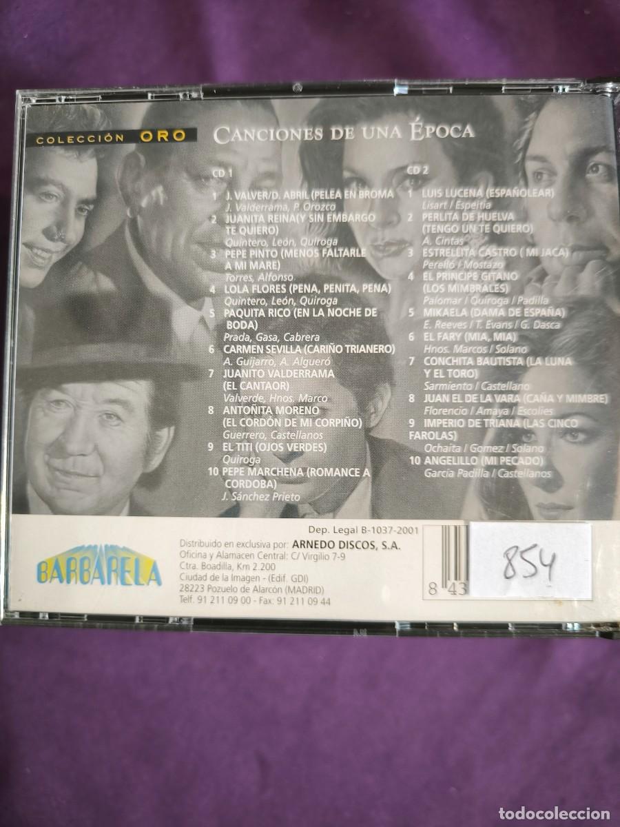 CDs de m&uacute;sica: CANCIONES DE UNA EPOCA COLECCION ORO 2 CD - Foto 2