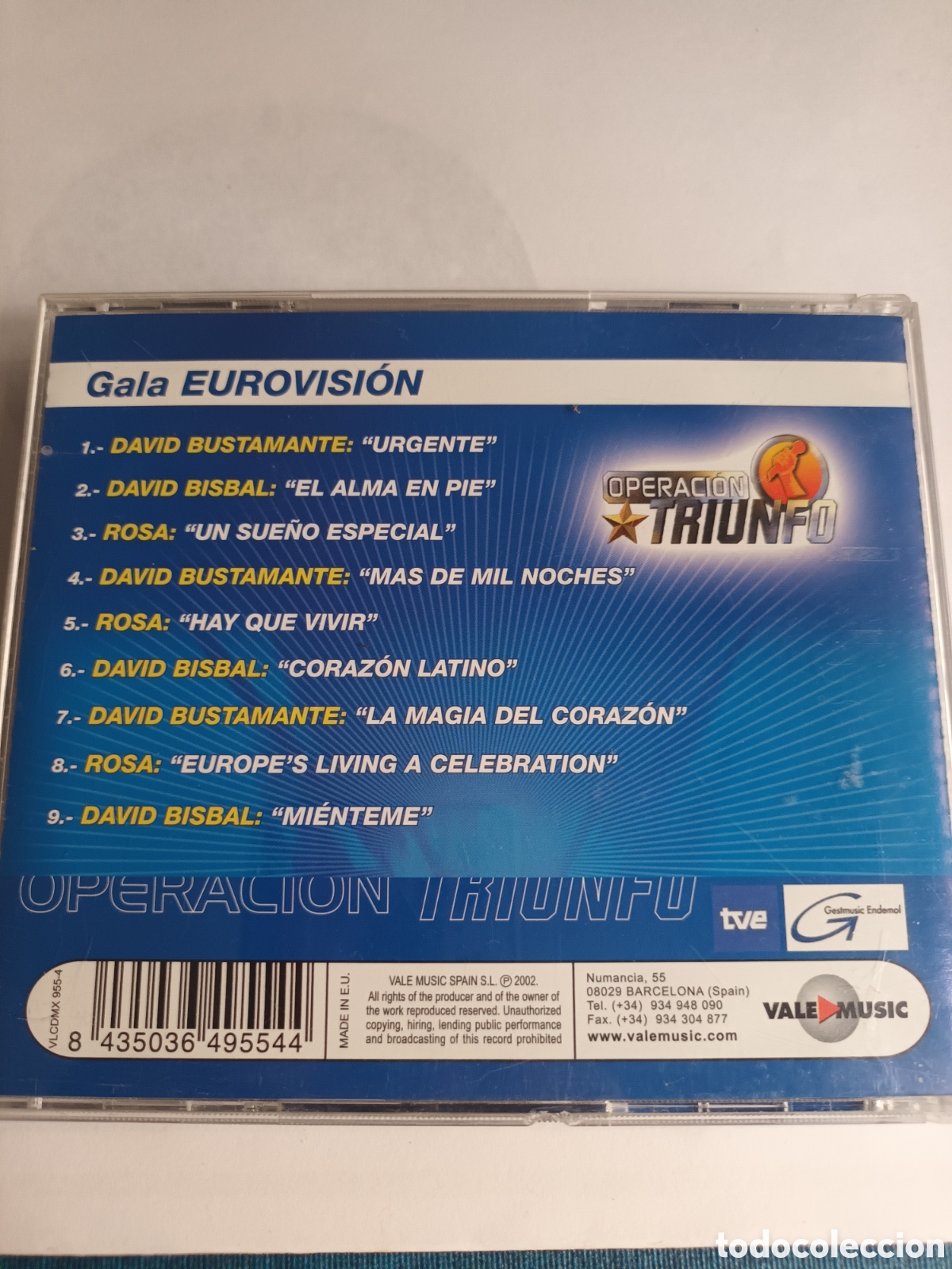 CDs de m&uacute;sica: Operaci&oacute;n triunfo eurovision - Foto 2