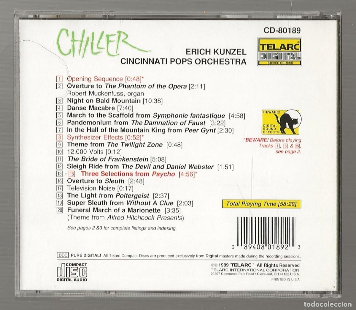 CDs de m&uacute;sica: CHILLER - ERICH KUNZEL, CINCINNATI POPS ORCHESTRA - CD - Foto 2