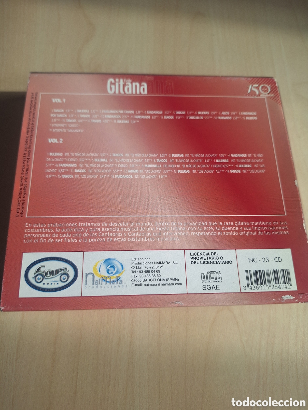 CDs de m&uacute;sica: SCD45 fiesta gitana CD MUSICA - Foto 2