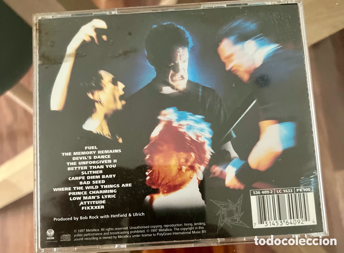 CDs de m&uacute;sica: METALLICA - Re load &mdash;&mdash; - Foto 3