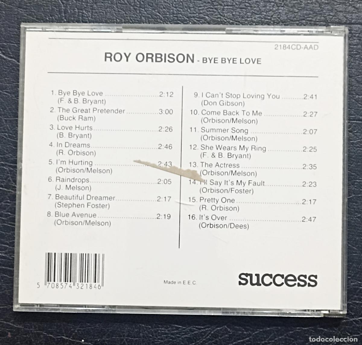 CDs de m&uacute;sica: CD ROY ORBISON - BYE BYE LOVE - Foto 2