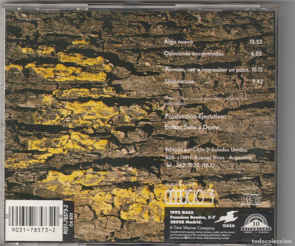 CDs de m&uacute;sica: LITO VITALE CUARTETO - LA EXCUSA (CD GASA 1992) - Foto 2