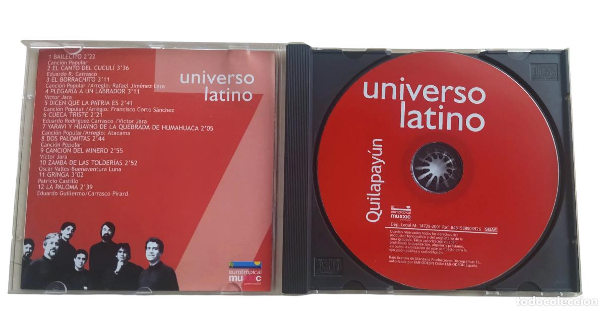 CDs de m&uacute;sica: CD UNIVERSO LATINO - QUILAPAY&Uacute;N. - Foto 2