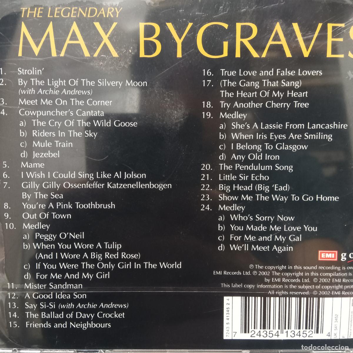 CDs de m&uacute;sica: The Legendary MAX BYGRAVES. CD - Foto 2