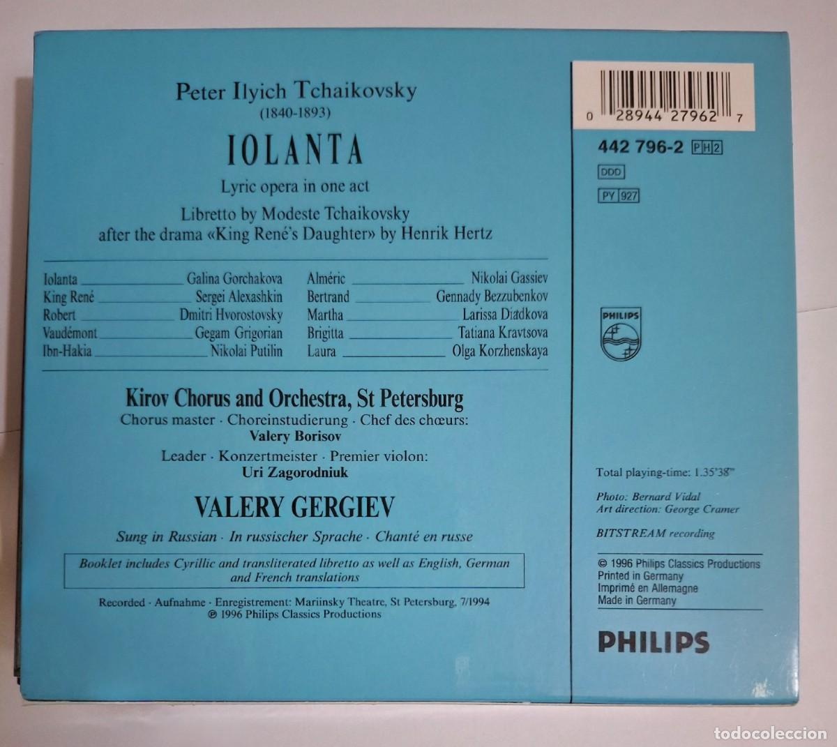 CDs de m&uacute;sica: TCHAIKOVSKY: IOLANTA (2 cd Philips) - Foto 4