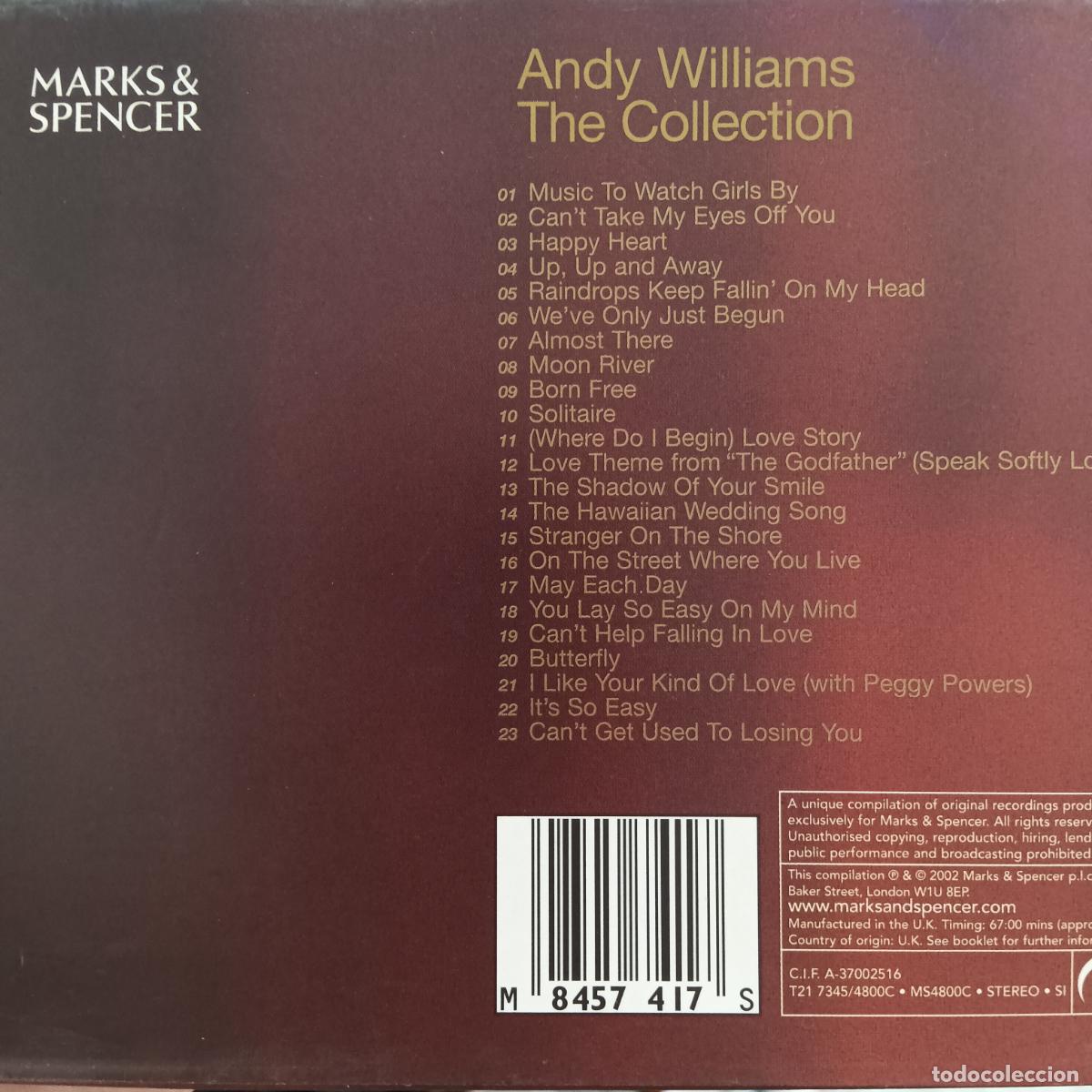 CDs de m&uacute;sica: ANDY WILLIAMS, THE COLLECTION. CD - Foto 2