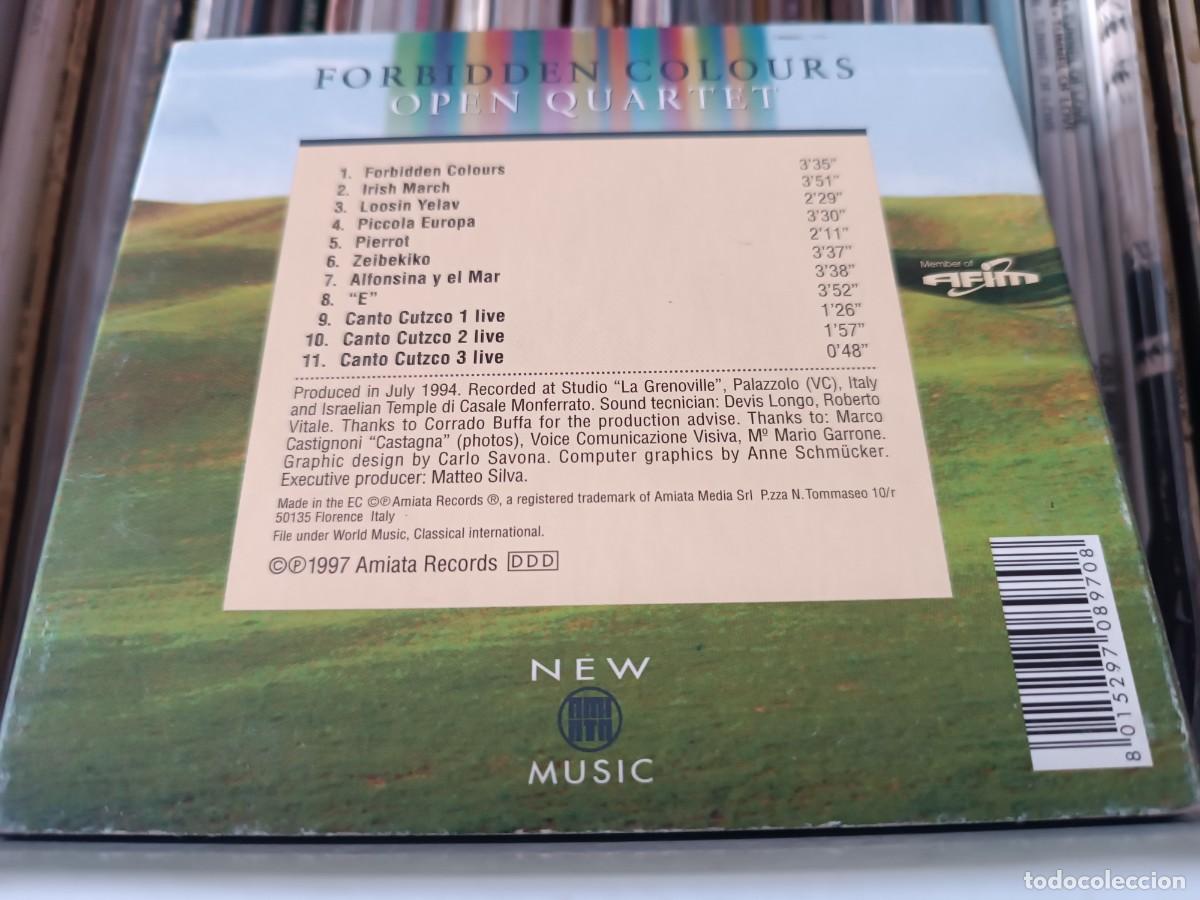 CDs de m&uacute;sica: Open Quartet &lrm;&ndash; Forbidden Colours - cd Italy 1997 - Foto 2