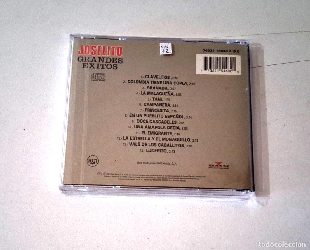 CDs de m&uacute;sica: JOSELITO &rdquo;GRANDES EXITOS&rdquo; CD 14 TRACKS COMO NUEVO - Foto 2