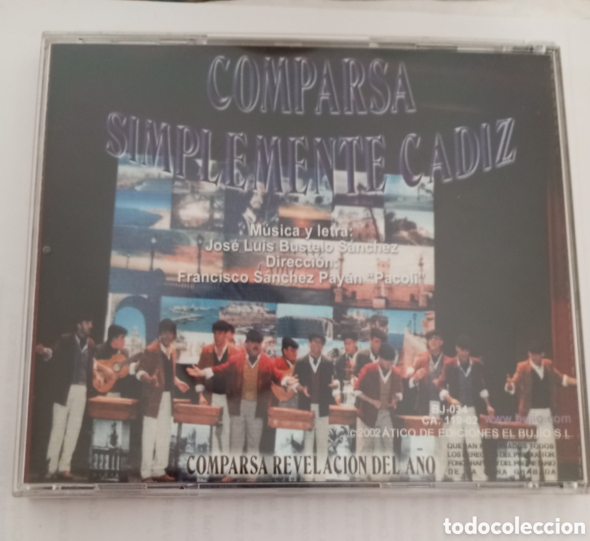 CDs de m&uacute;sica: Carnaval de C&aacute;diz CD comparsa simplemente cadiz 2002 - Foto 1