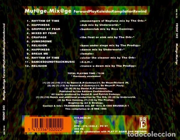 CDs de m&uacute;sica: Front 242 - Mutage Mixage - Foto 2