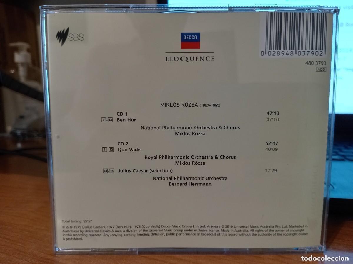 CDs de m&uacute;sica: CD SOUNDTRACK MIKLOS ROZSA 2 CDS - Foto 3