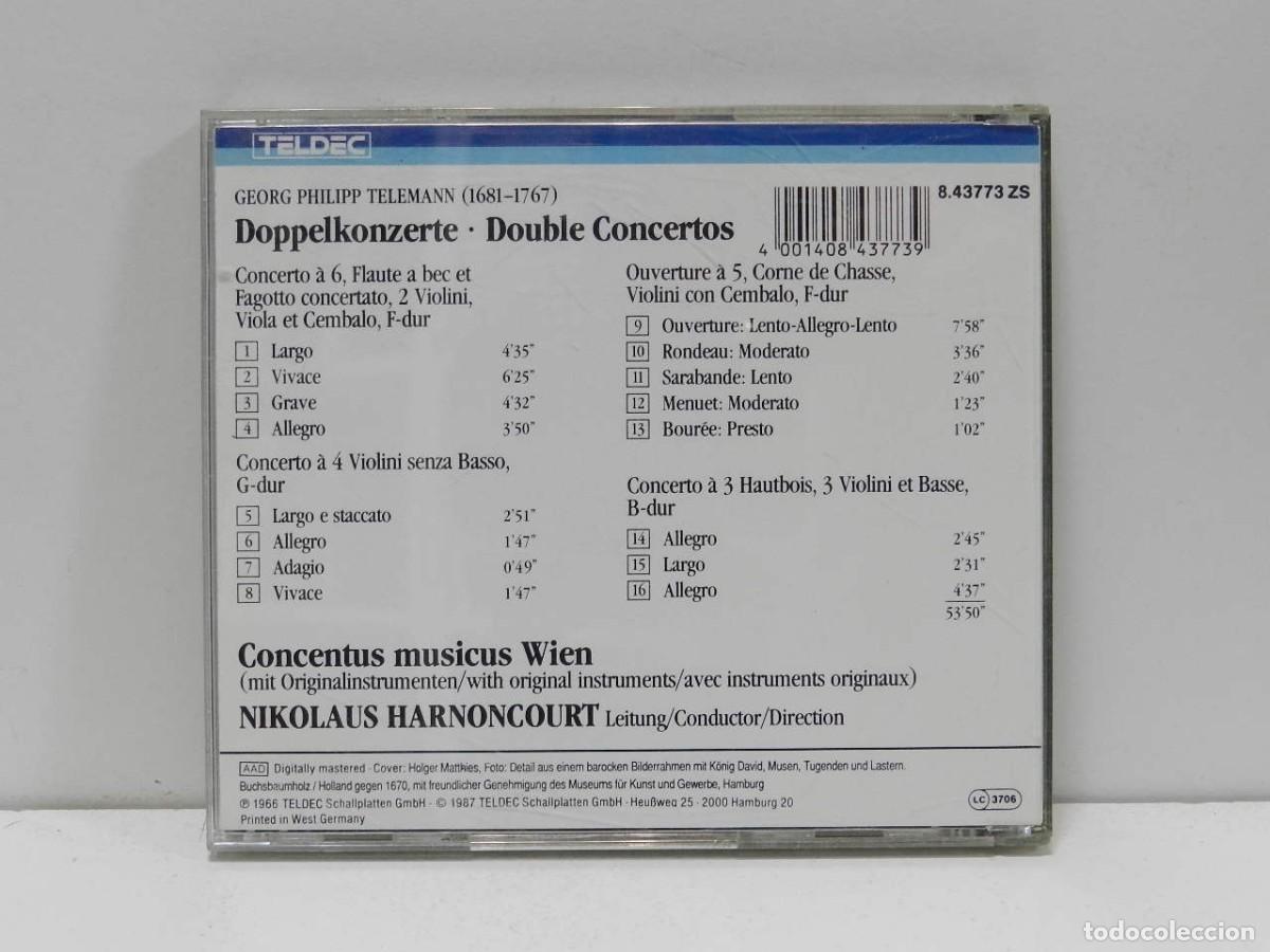 CDs de m&uacute;sica: DISCO CD. Telemann &ndash; Doppelkonzerte = Double Concertos. COMPACT DISC. - Foto 2
