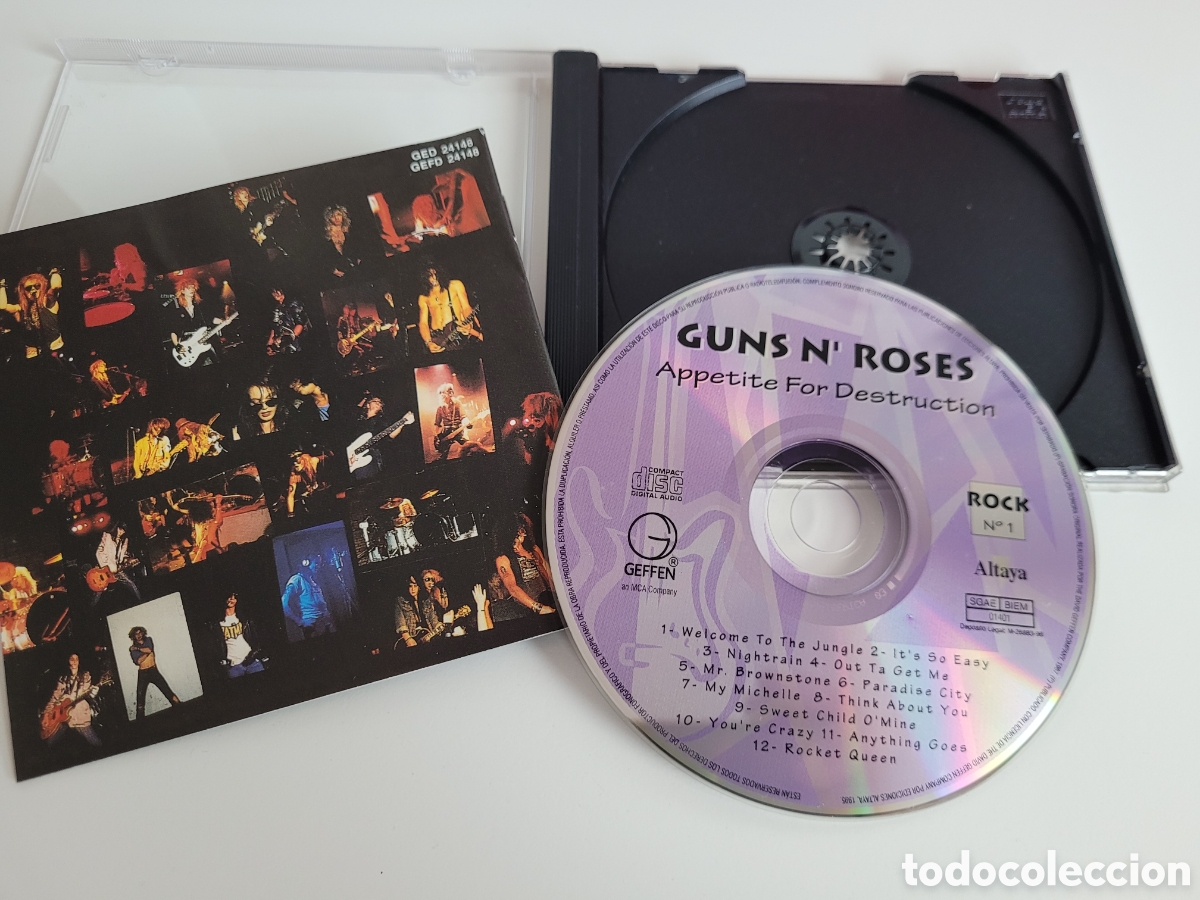 CDs de m&uacute;sica: Guns & Roses Appetite for destruction CD. - Foto 9