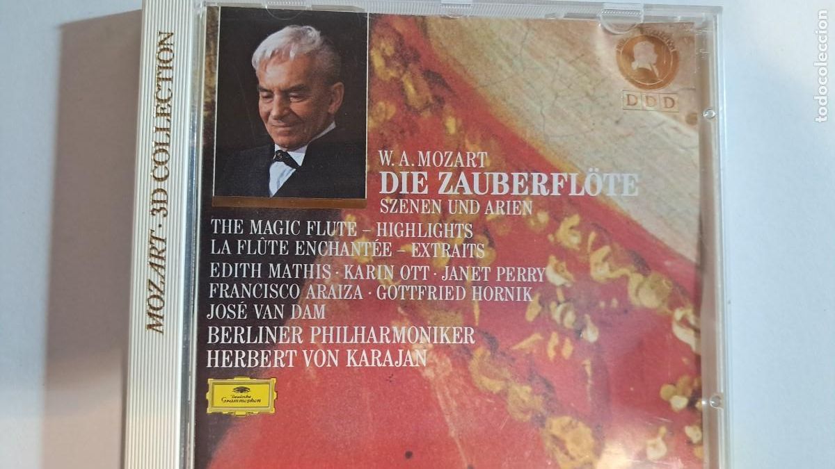 CDs de M&uacute;sica: CD Wolfgang Amadeus MOZART Die ZAUBERFL&Ouml;TE (Herbert Von Karajan)