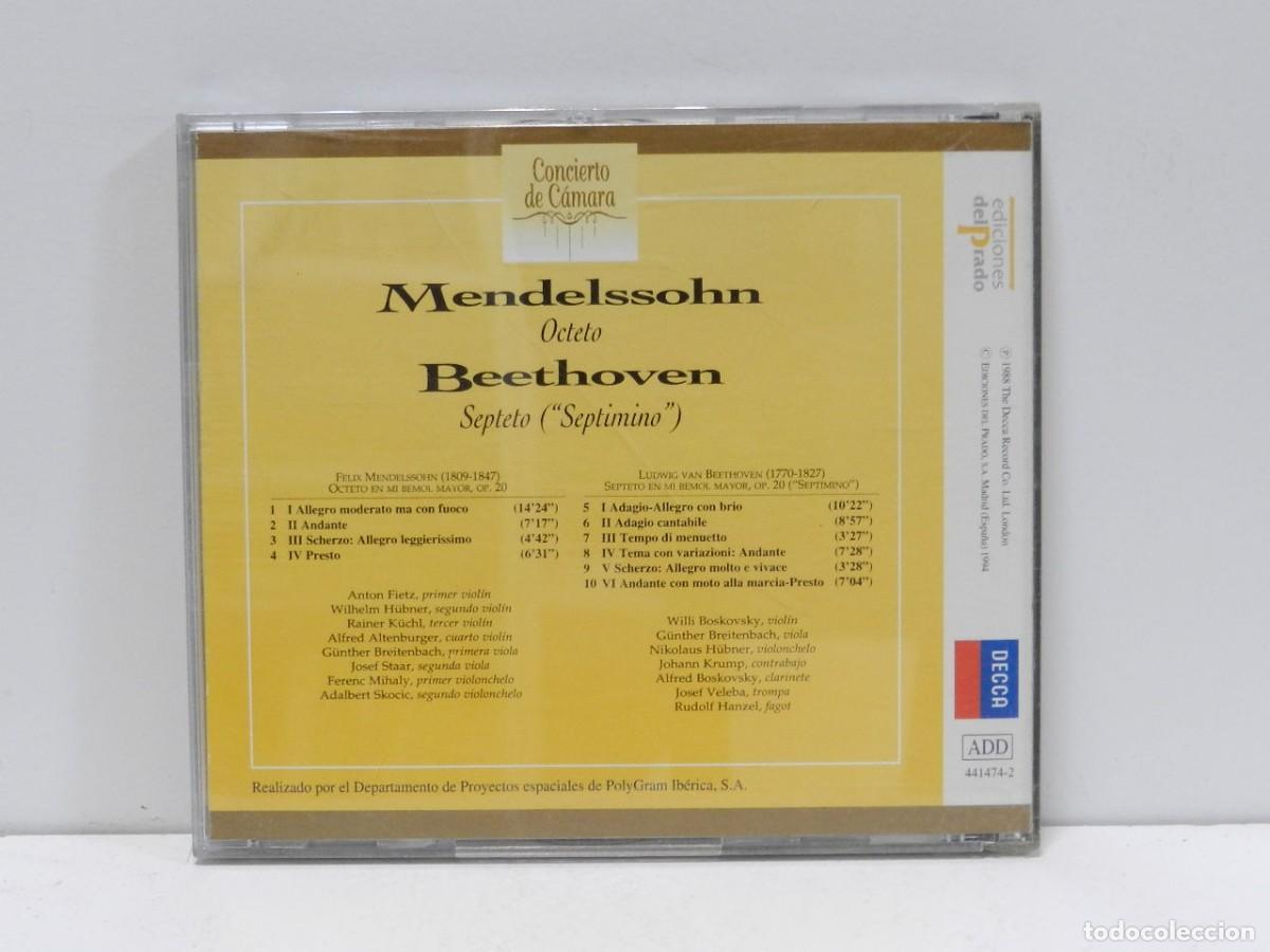 CDs de m&uacute;sica: DISCO CD. Meldelssohn, Beethoven &ndash; Octeto, Septeto. COMPACT DISC. - Foto 2