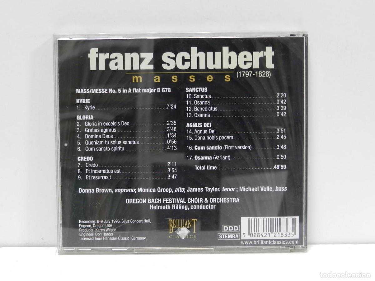 CDs de m&uacute;sica: DISCO CD. Schubert &ndash; Masses CD 3. COMPACT DISC. - Foto 2