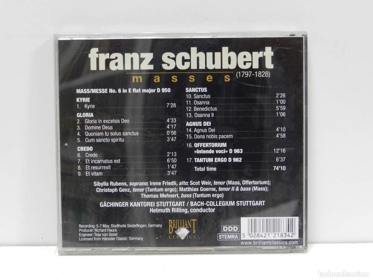 CDs de m&uacute;sica: DISCO CD. Schubert &ndash; Masses CD 4. COMPACT DISC. - Foto 2