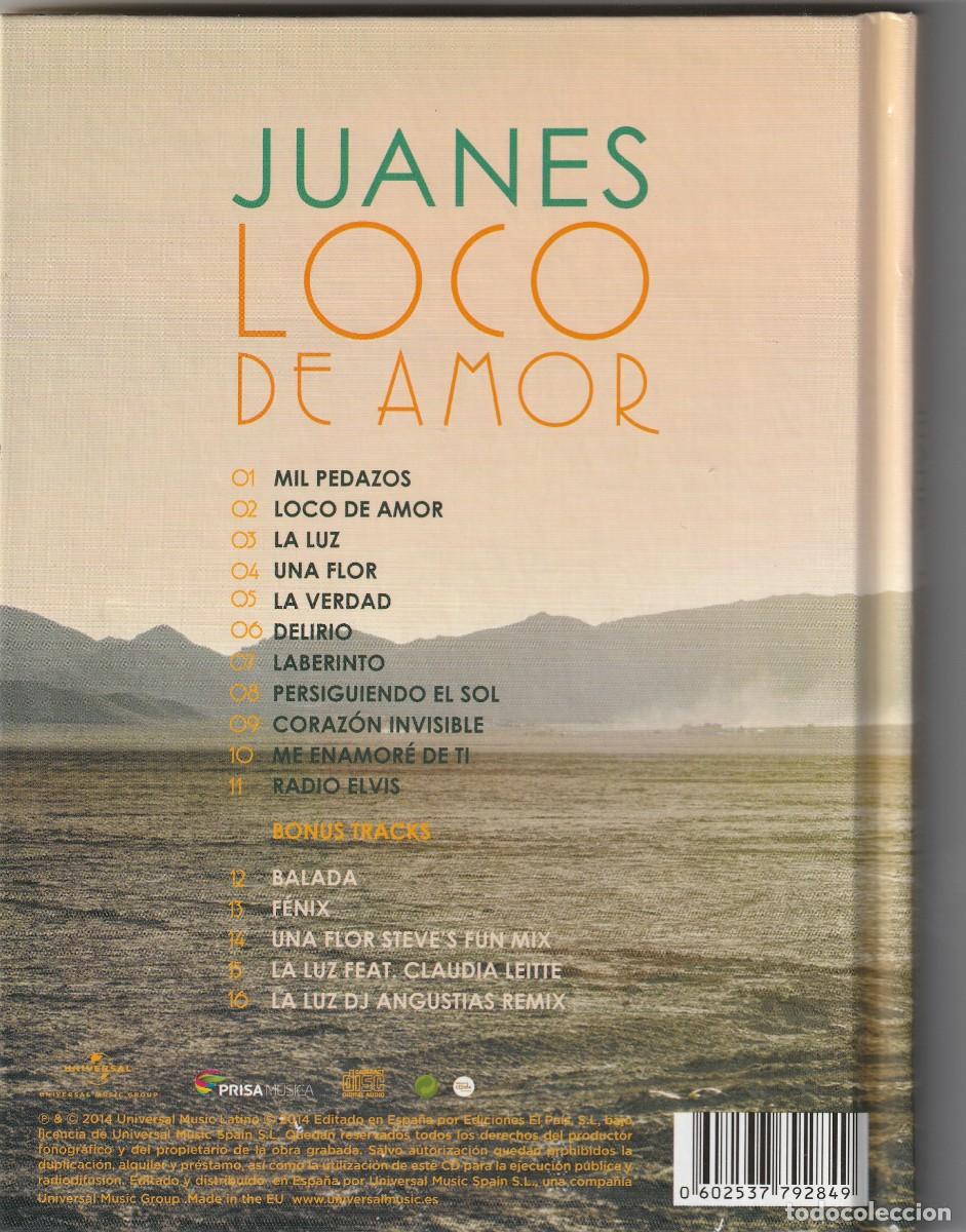 CDs de m&uacute;sica: JUANES - LOCO DE AMOR (LIBRO + CD UNIVERSAL 2014) - Foto 2