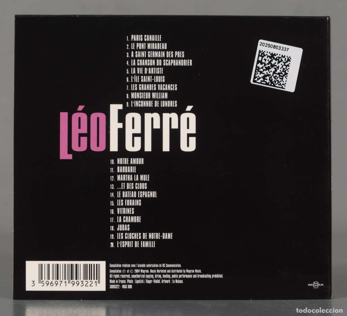 CDs de m&uacute;sica: CD. L&eacute;o Ferr&eacute; &ndash; L&eacute;o Ferr&eacute; - Foto 2
