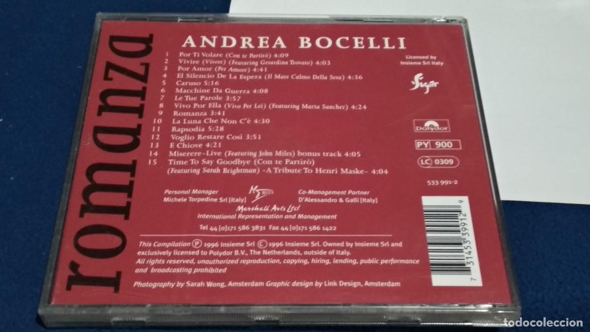 CDs de m&uacute;sica: CD ( ANDREA BOCELLI - ROMANZA ) 1996 POLYDOR - Foto 4