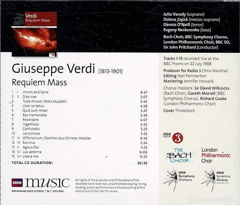 CDs de m&uacute;sica: Giuseppe Verdi - Requiem Mass. CD - Foto 2
