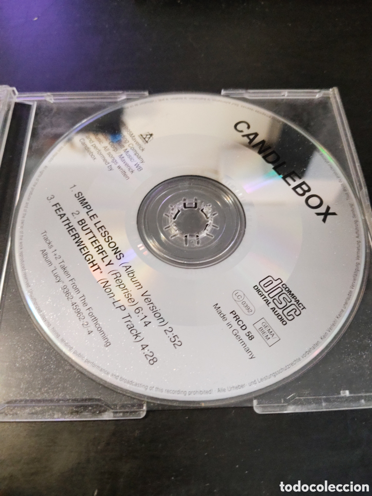 CDs de m&uacute;sica: Candlebox&nbsp;&ndash;&nbsp;Simple Lessons. Cd single 1995 Alemania - Foto 1