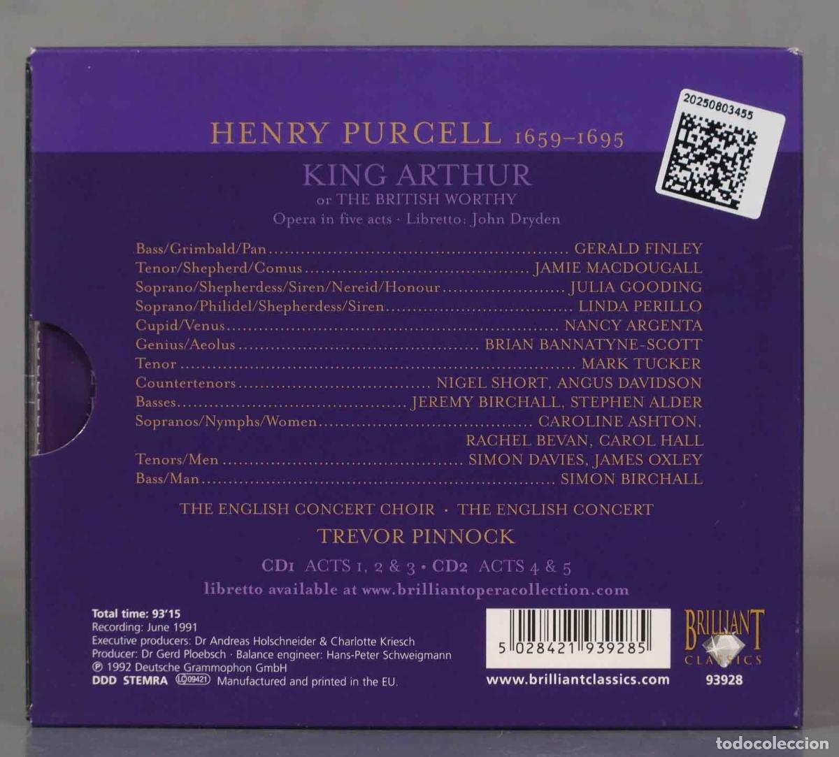 CDs de m&uacute;sica: CD. Pinnock &ndash; King Arthur PURCELL - Foto 2