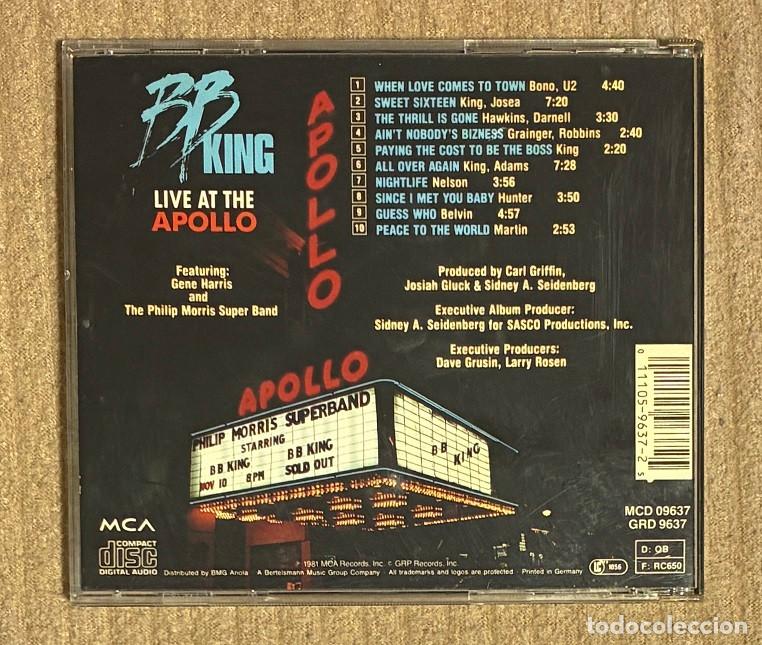 CDs de m&uacute;sica: B.B. King. Live At The Apollo (0840CD) - Foto 2