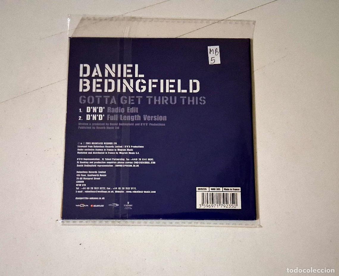 CDs de m&uacute;sica: DANIEL BEDINGFIELD &rdquo;GOTTA GET THRU THIS&rdquo; CD SINGLE 2 TRACKS - Foto 2