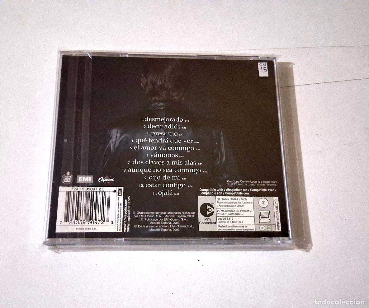 CDs de m&uacute;sica: RAPHAEL &rdquo;DE VUELTA&rdquo; CD 11 TRACKS COMO NUEVO - Foto 2