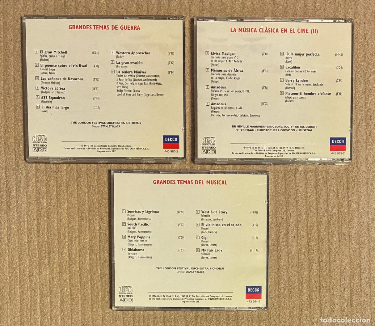 CDs de m&uacute;sica: Bandas Sonoras del Cine. 3 CD&acute;S (0861CD) - Foto 2