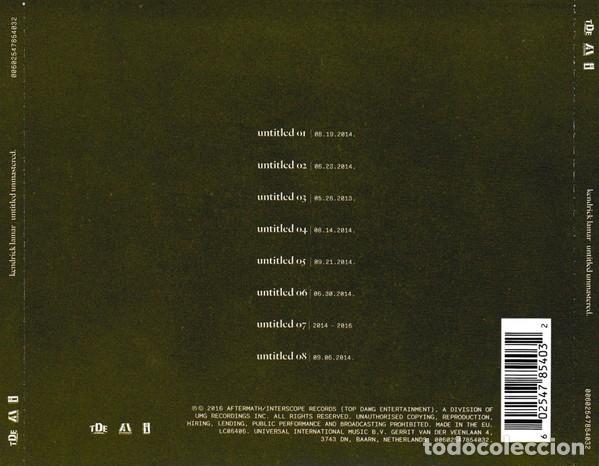 CDs de m&uacute;sica: Kendrick Lamar &ndash; Untitled Unmastered.- PRECINTADO - Foto 2
