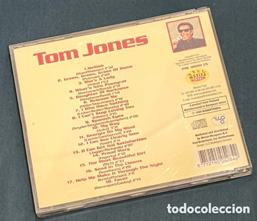 CDs de m&uacute;sica: CD. Tom Jones. &ldquo;Grandes &Eacute;xitos&rdquo;. 1999. - Foto 2